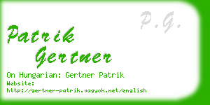 patrik gertner business card